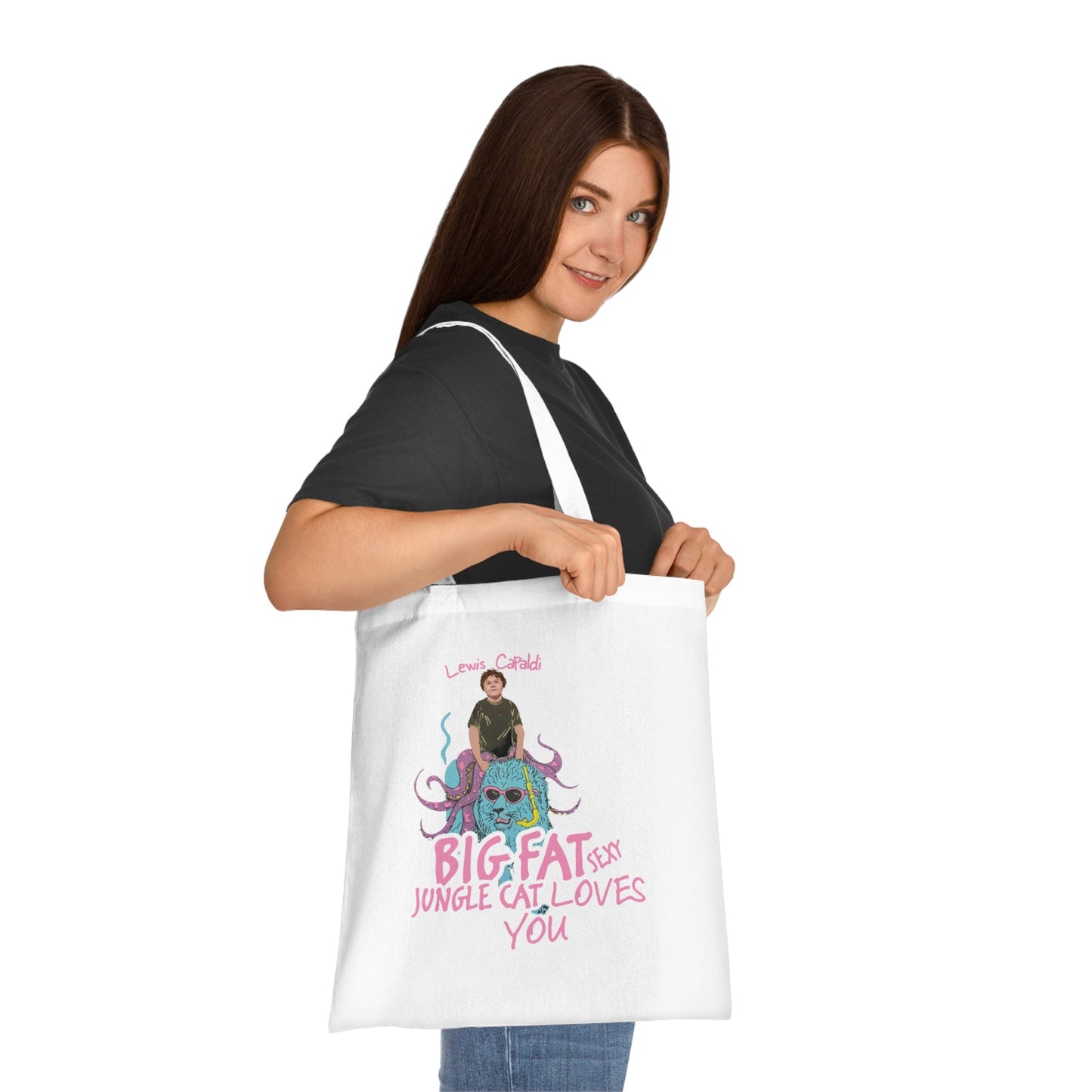 Lewis Capaldi Cotton Tote Bag - Big Fat Sexy Jungle Cats