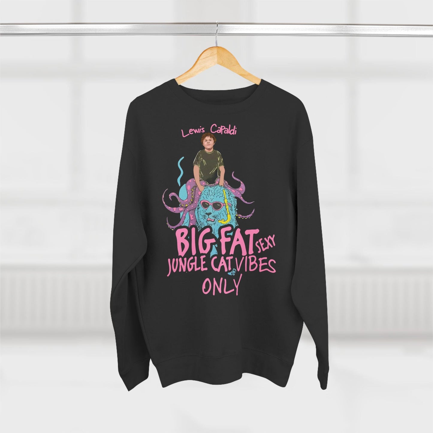 Lewis Capaldi Unisex Crewneck Sweatshirt - Big Fat Sexy Jungle Cats