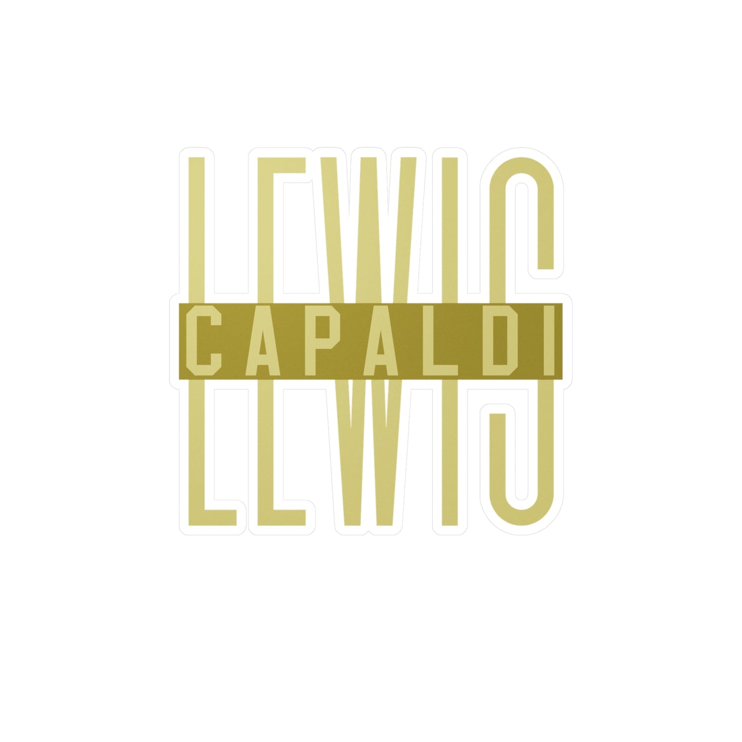 Lewis Capaldi Kiss-Cut Vinyl Stickers - Writing