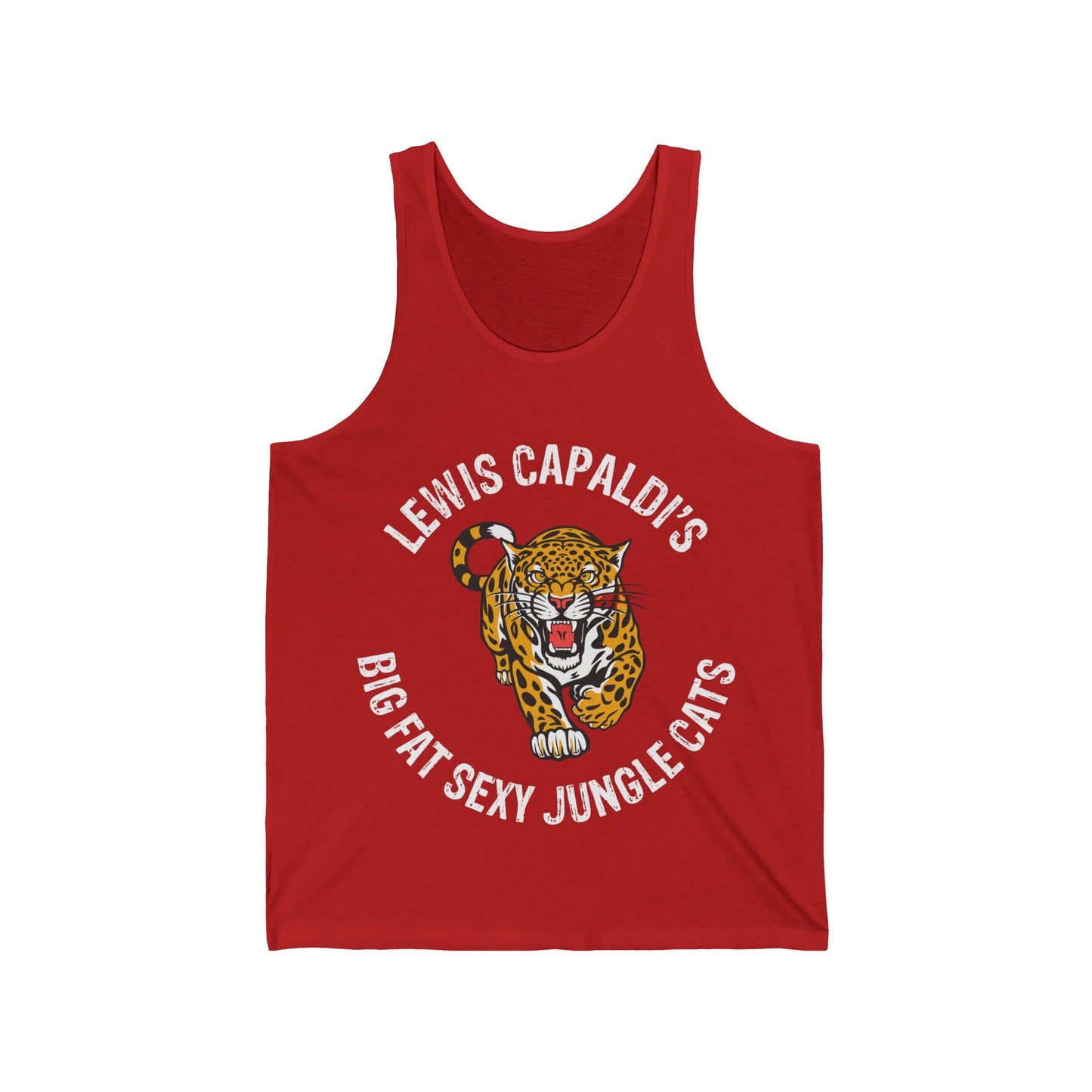 Lewis Capaldi Unisex Jersey Tank Top - Big Fat Sexy jungle cats