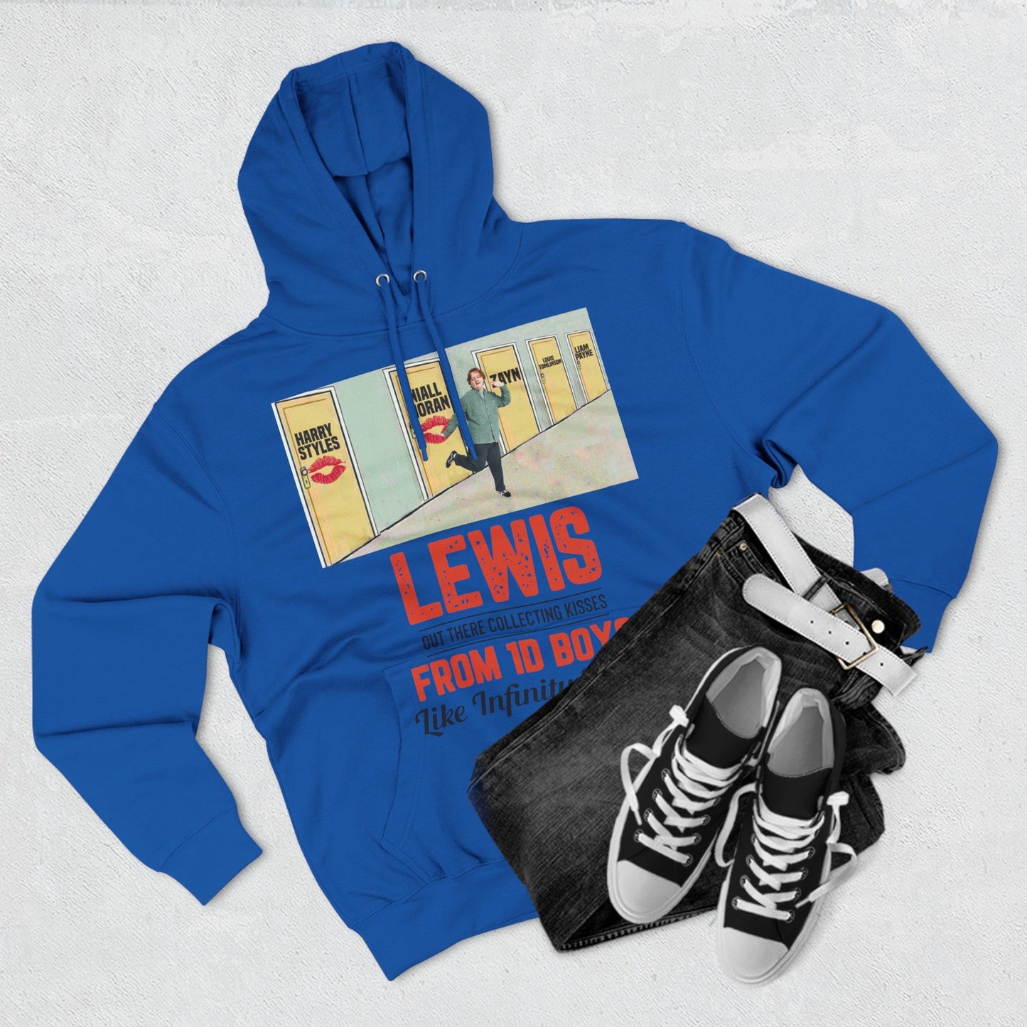 Lewis Capaldi Three-Panel Fleece Hoodie - Lewis out there collecting kisses from 1D boys