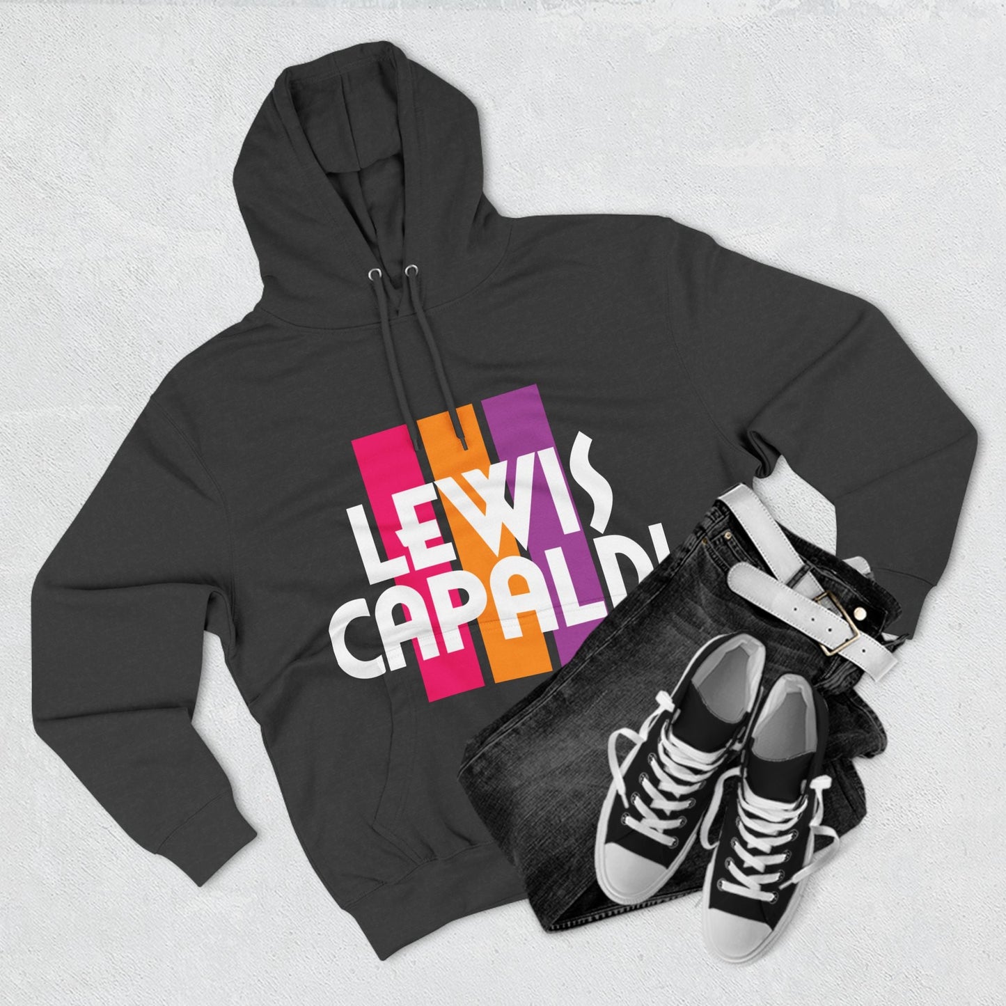 Lewis Capaldi Three-Panel Fleece Hoodie - Writing