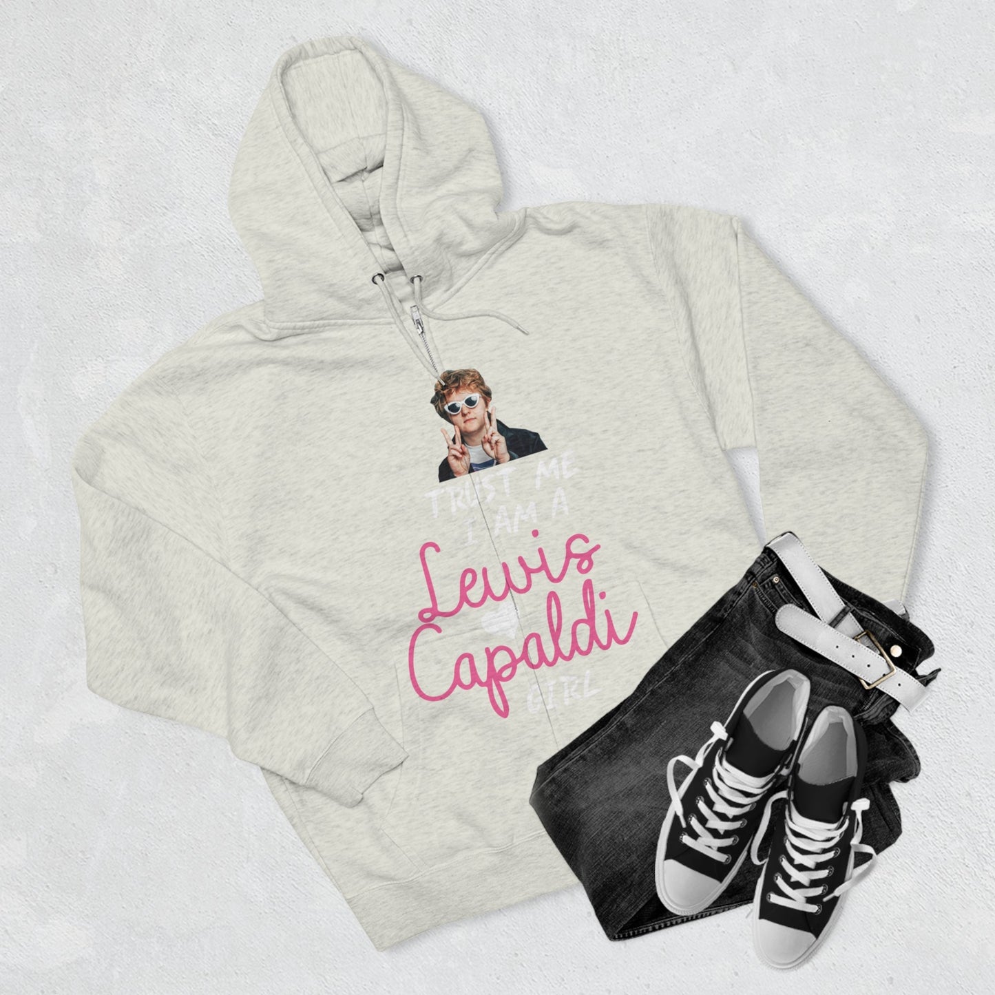 Lewis Capaldi Unisex Zip Hoodie - Trust me I am a Lewis Capaldi Girl