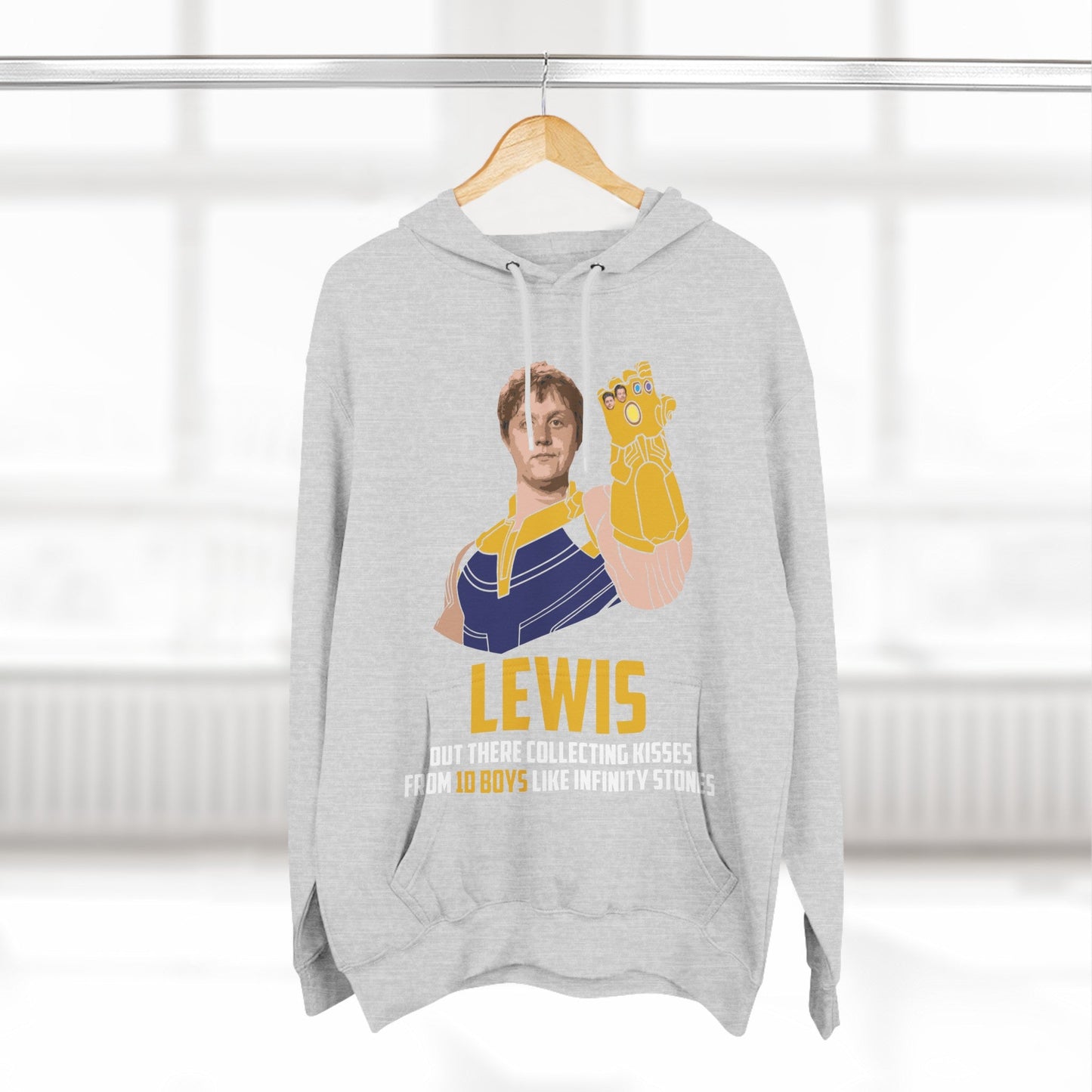 Lewis Capaldi Three-Panel Fleece Hoodie - Lewis out there collecting kisses from 1D boys