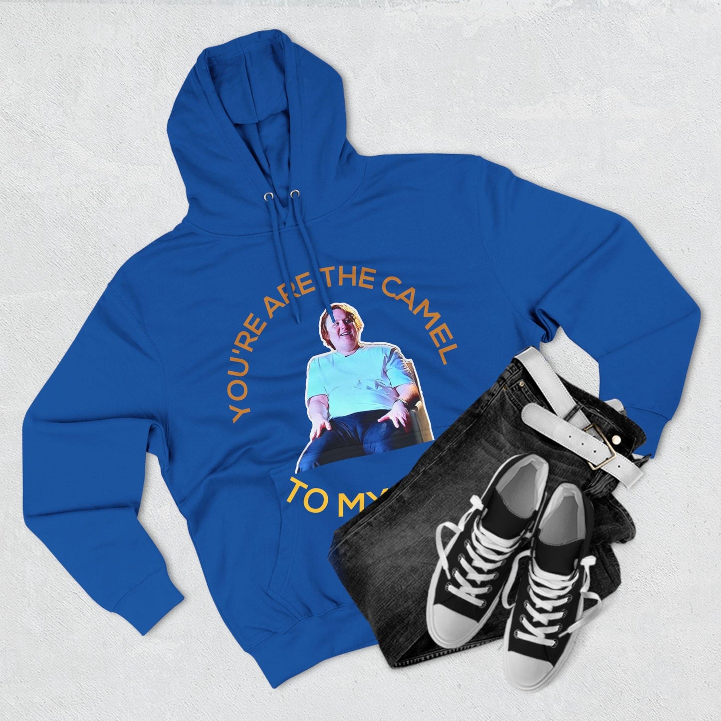 Lewis Capaldi Three-Panel Fleece Hoodie - You're the camel to my toe