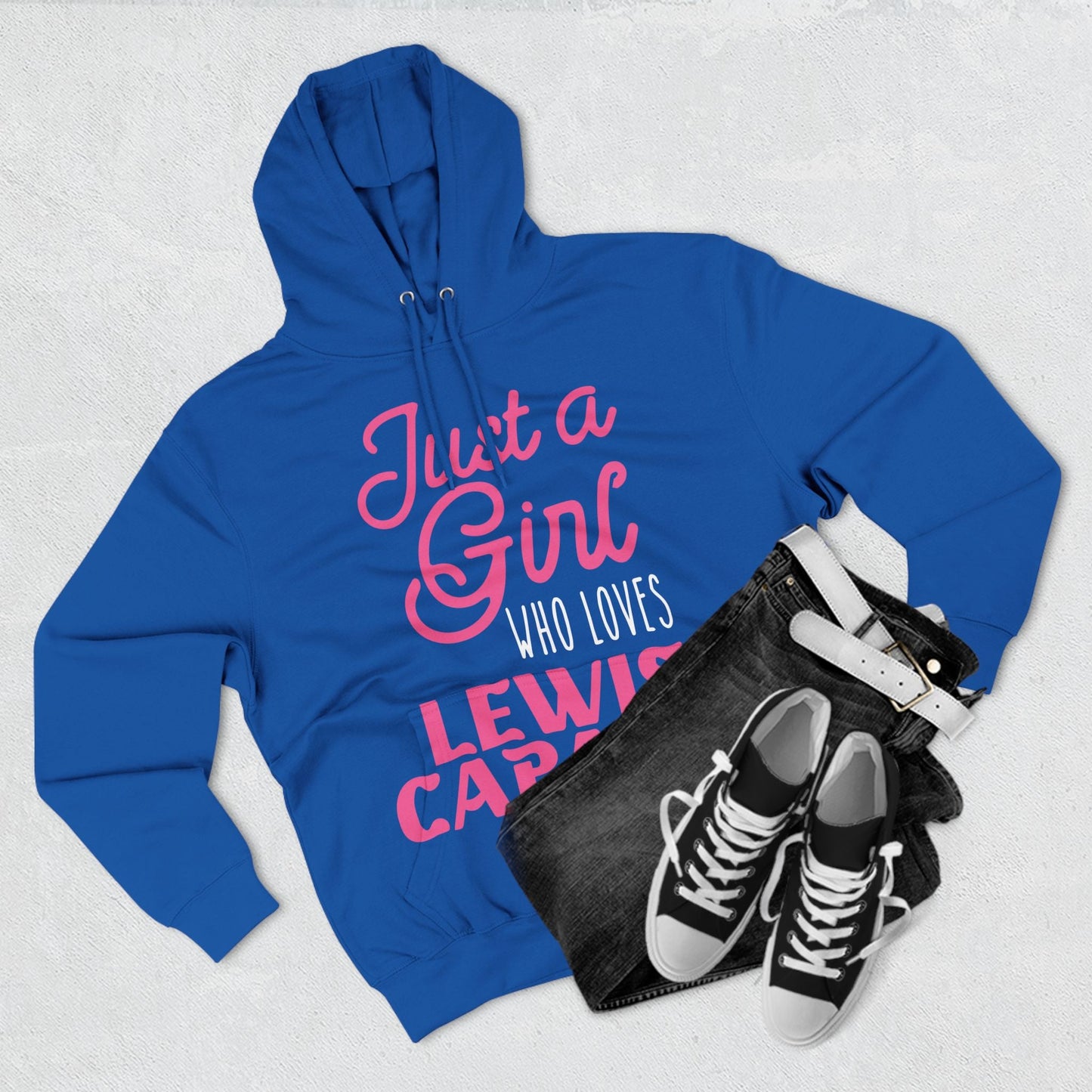 Lewis Capaldi Three-Panel Fleece Hoodie - Just a girl who loves Lewis Capaldi