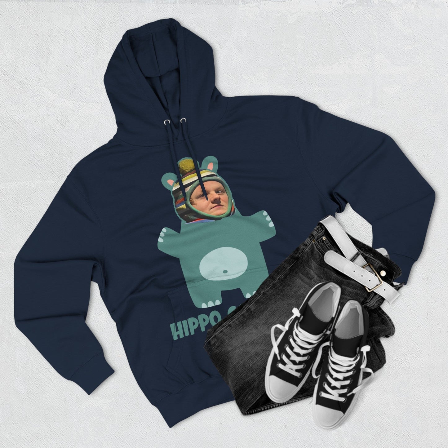 Lewis Capaldi Three-Panel Fleece Hoodie - Hippo Capaldi