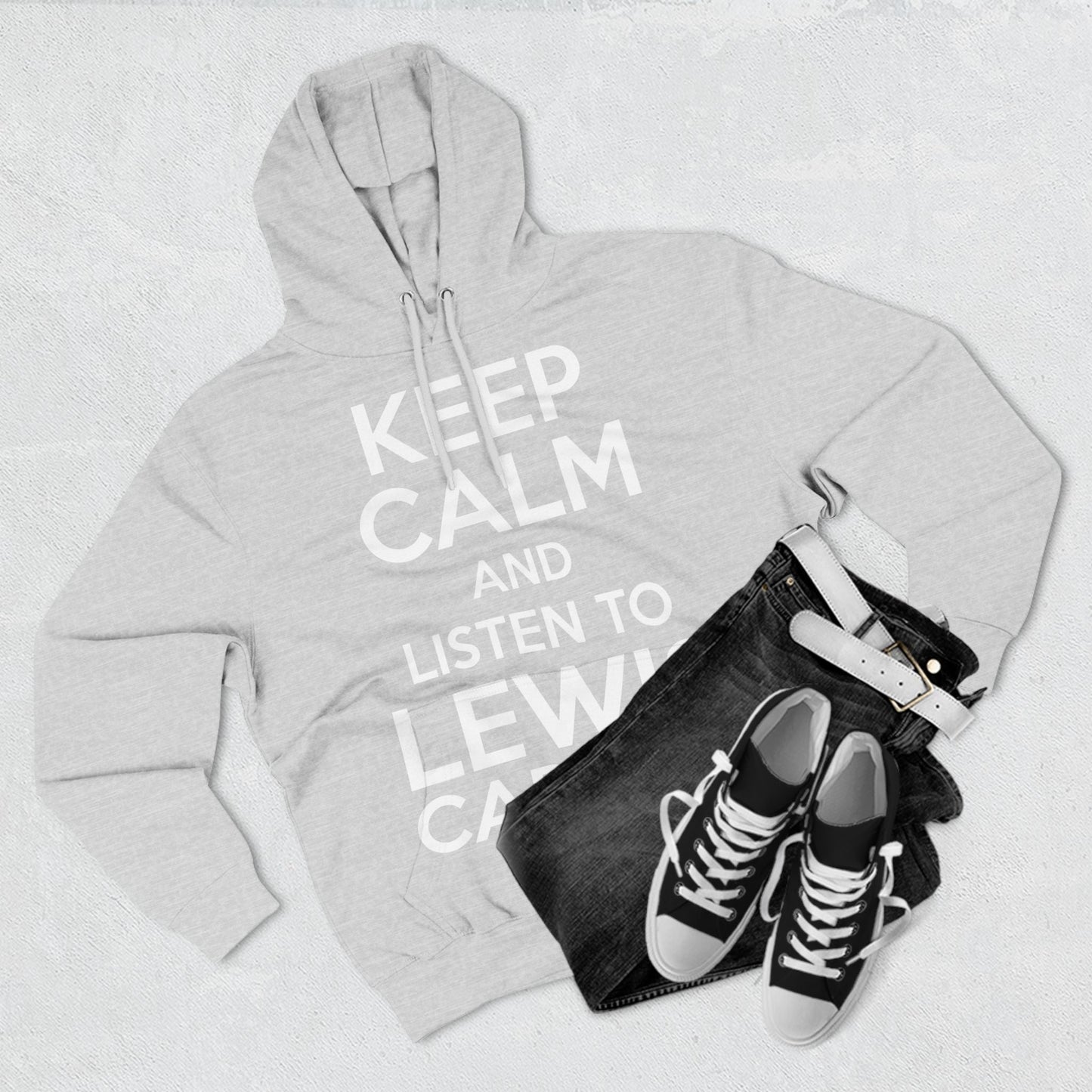 Lewis Capaldi Three-Panel Fleece Hoodie - Keep calm and listen to Lewis Capaldi