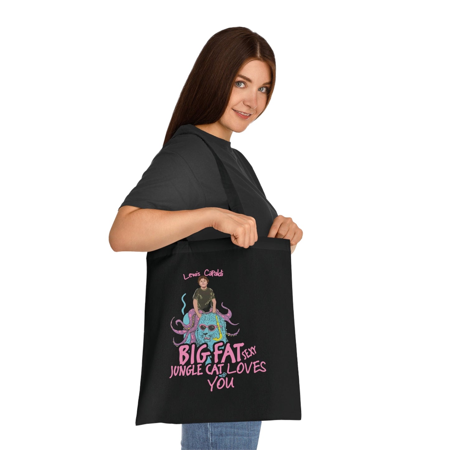 Lewis Capaldi Cotton Tote Bag - Big Fat Sexy Jungle Cats