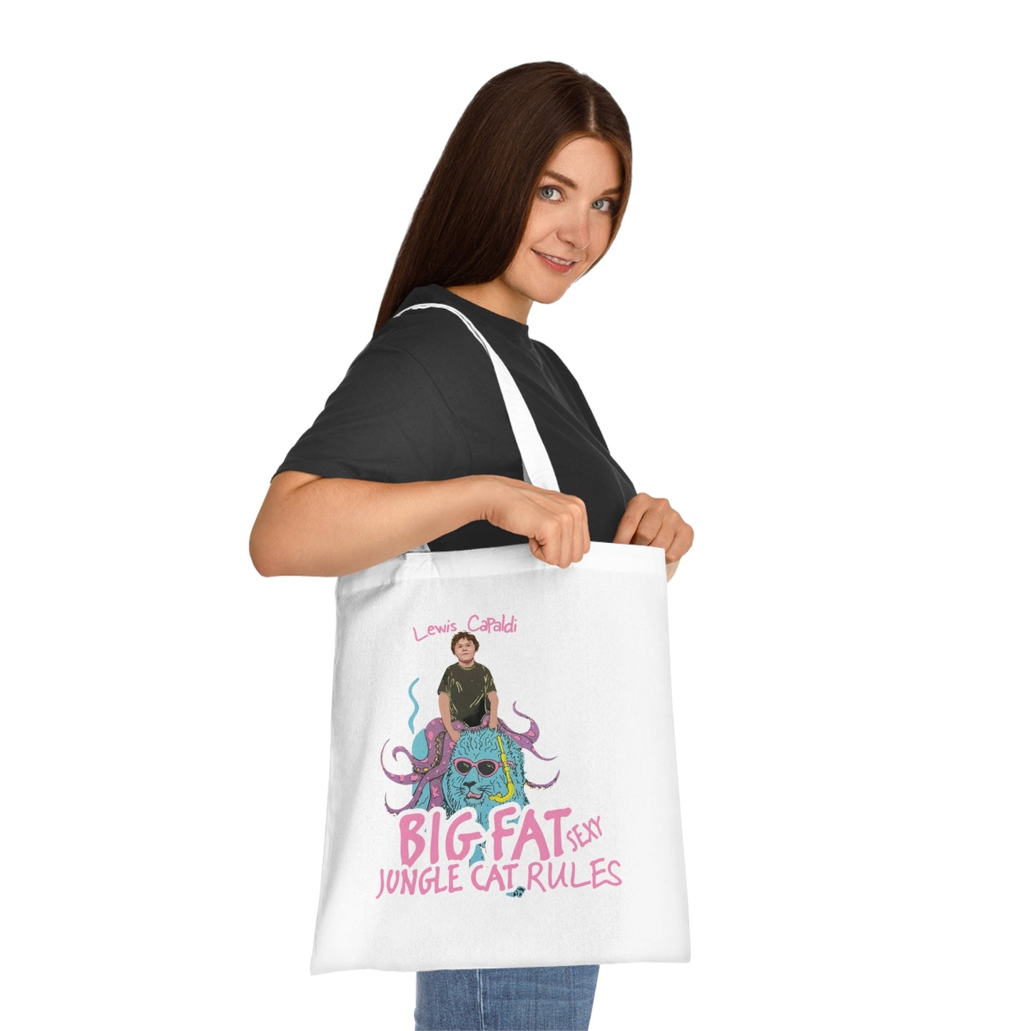 Lewis Capaldi Cotton Tote Bag - Big Fat Sexy Jungle Cats