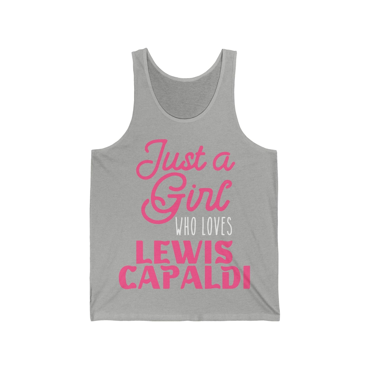 Lewis Capaldi Unisex Jersey Tank Top - Just a girl who loves Lewis Capaldi