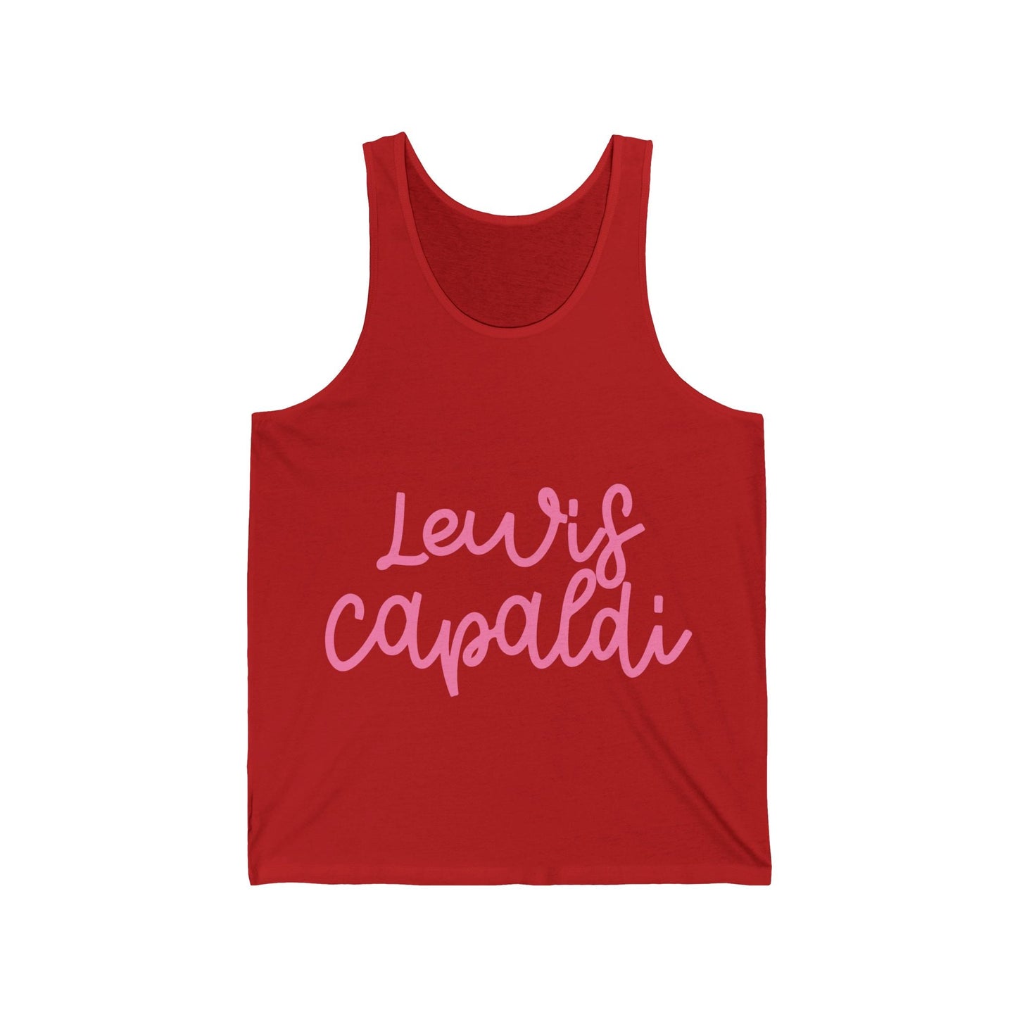 Lewis Capaldi Unisex Jersey Tank Top - Writing