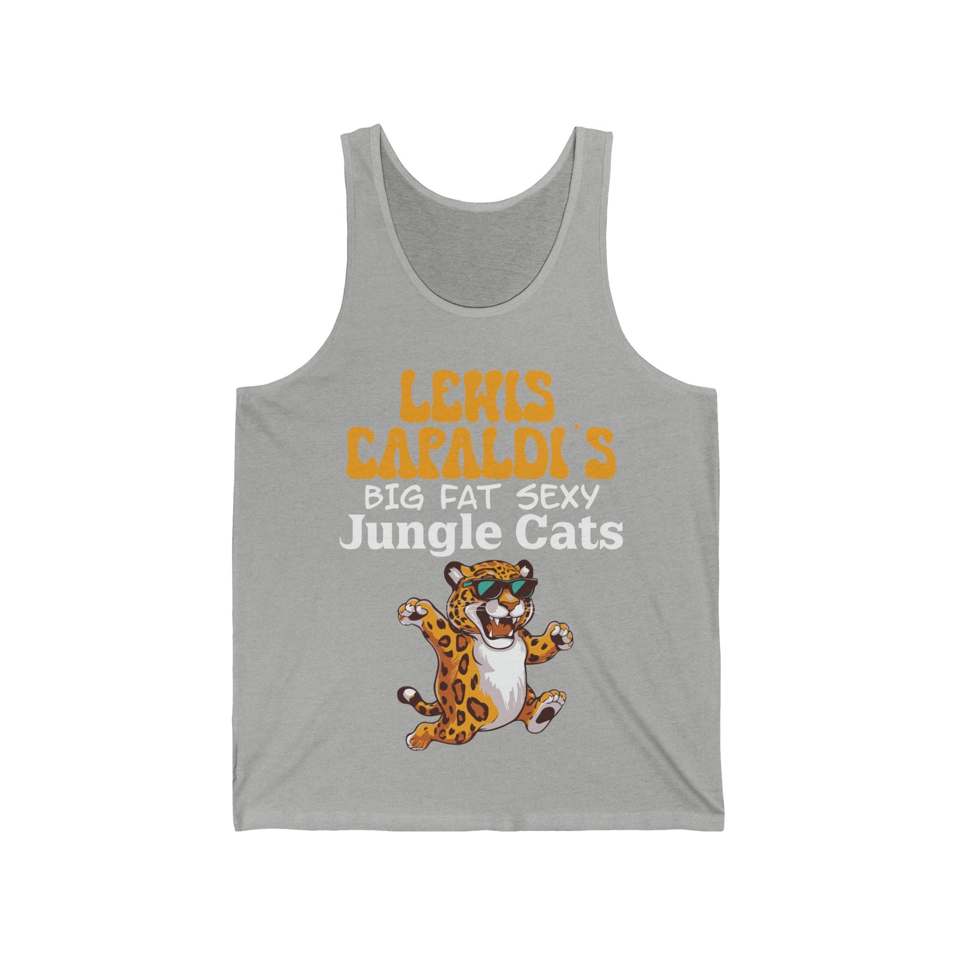 Lewis Capaldi Unisex Jersey Tank Top - Big Fat Sexy Jungle Cats - S / Athletic Heather - Tank Top