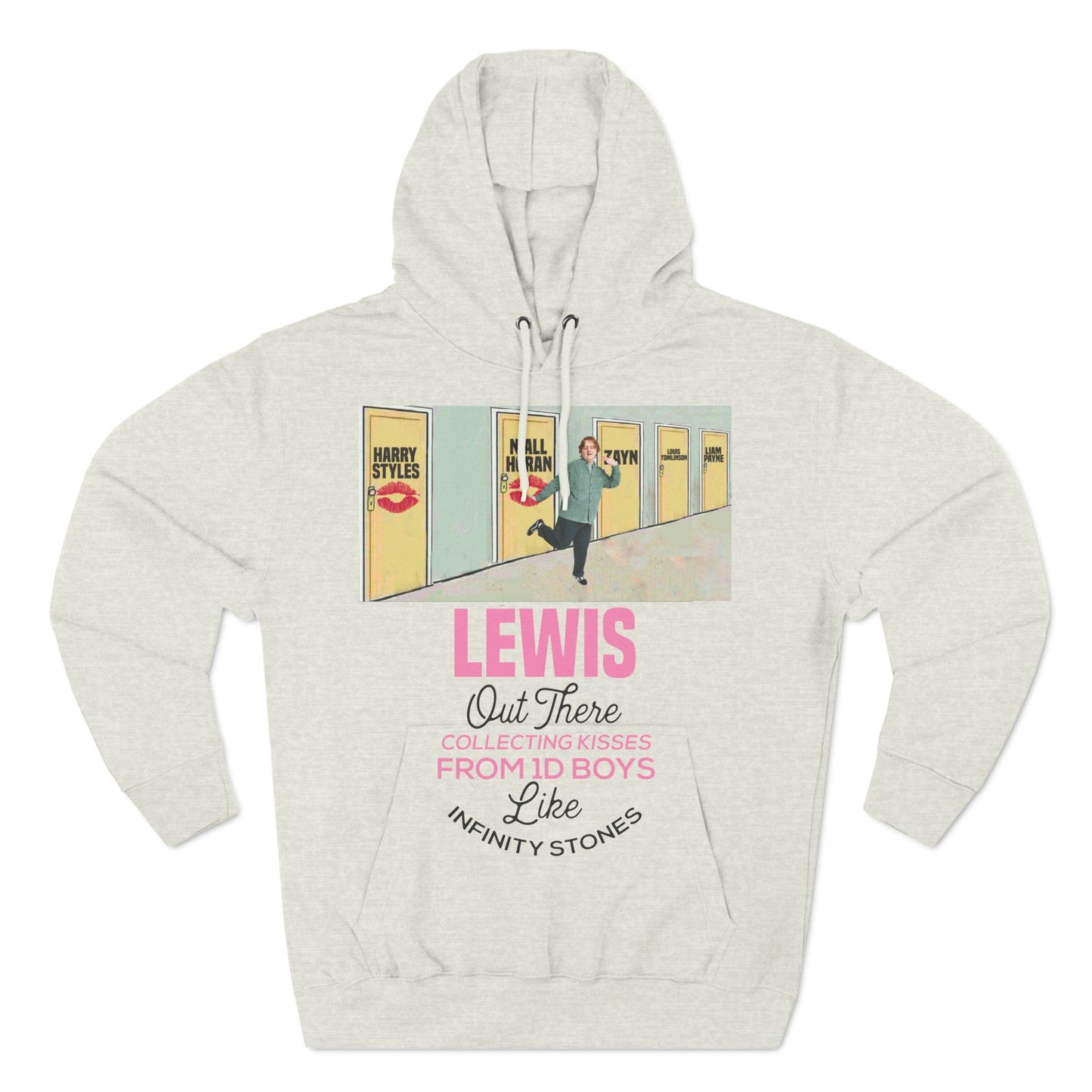 Lewis Capaldi Three-Panel Fleece Hoodie - Lewis out there collecting kisses from 1D boys