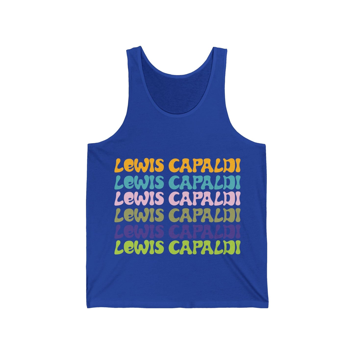 Lewis Capaldi Unisex Jersey Tank Top - Writing