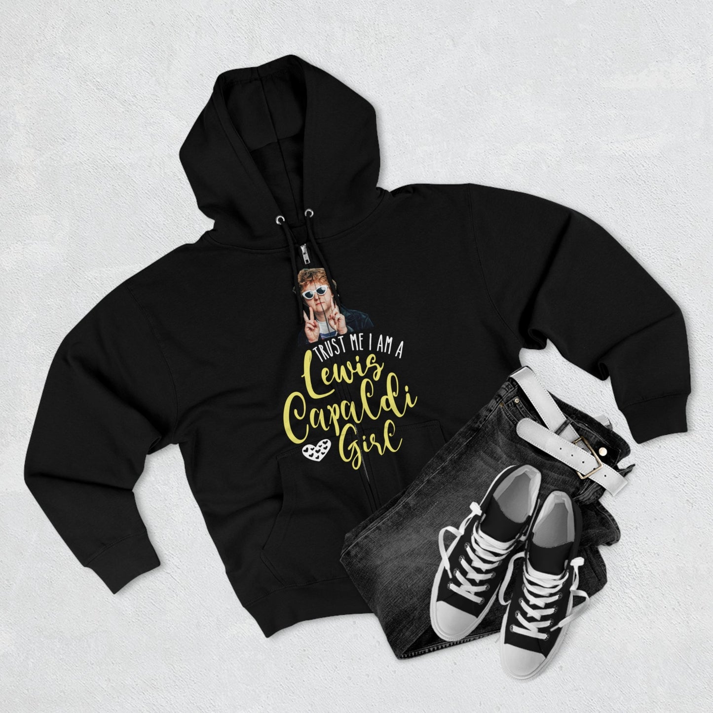 Lewis Capaldi Unisex Zip Hoodie - Trust me I am a Lewis Capaldi Girl