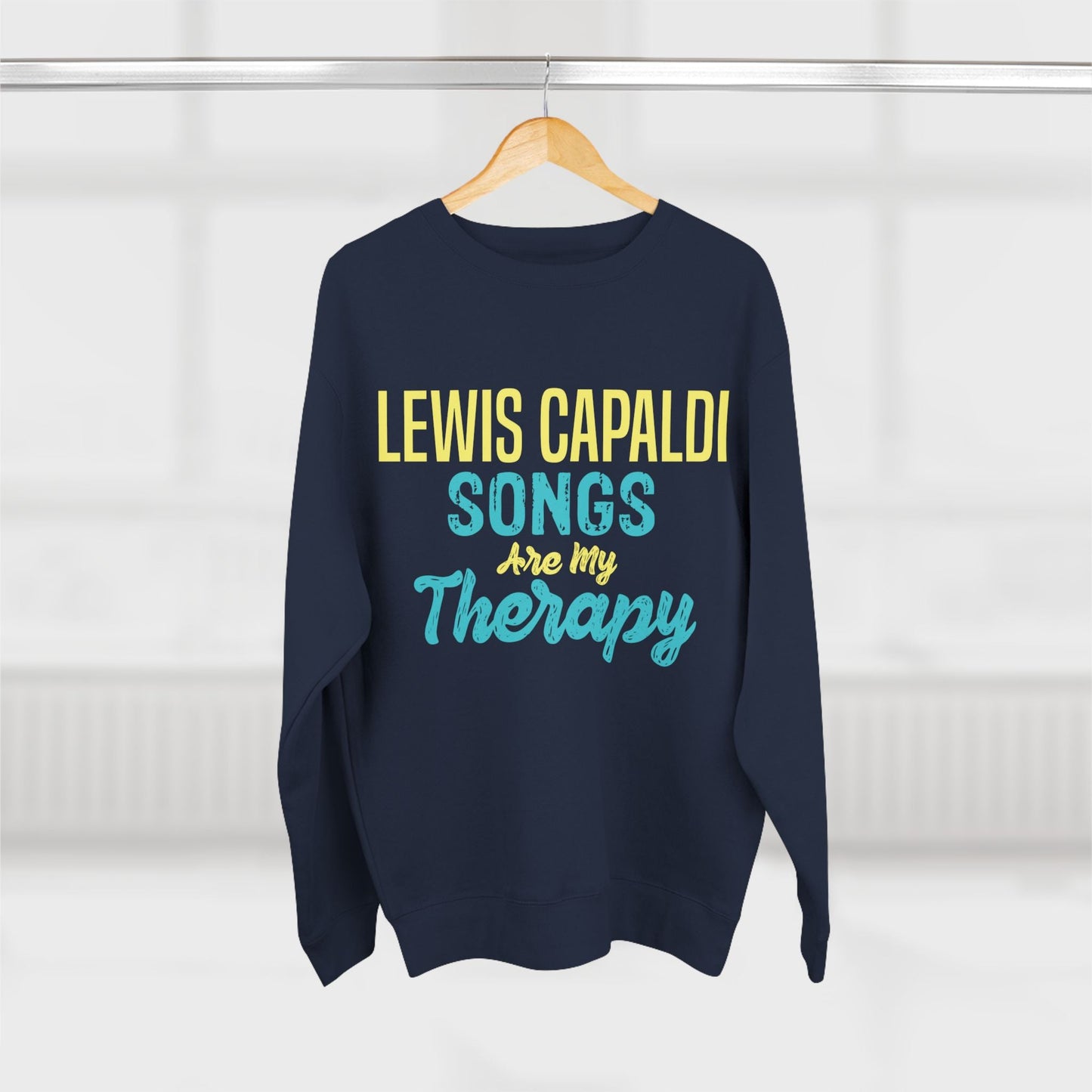 Lewis Capaldi Unisex Crewneck Sweatshirt - Lewis Capaldi songs are my therapy