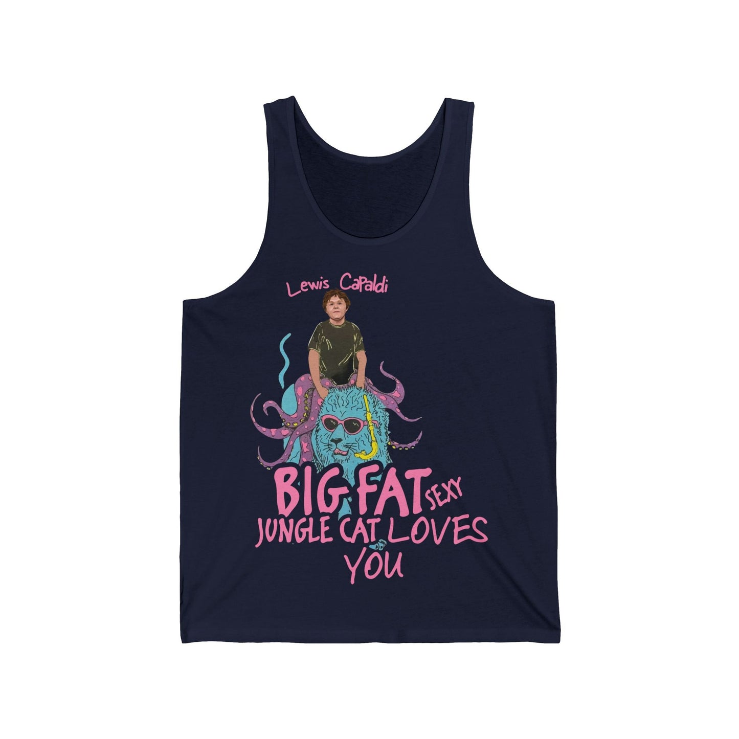 Lewis Capaldi Unisex Jersey Tank Top  - Big Fat Sexy jungle cats