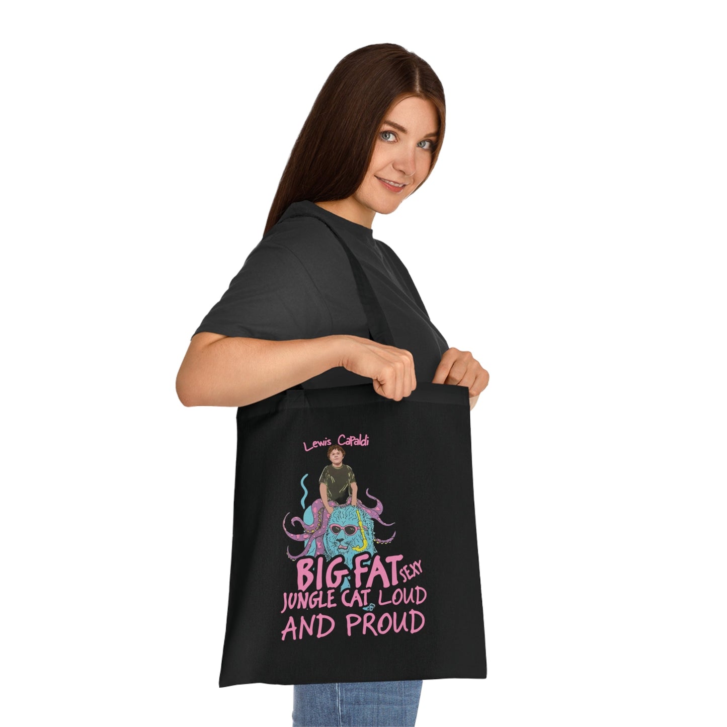 Lewis Capaldi Cotton Tote Bag - Big Fat Sexy Jungle Cats