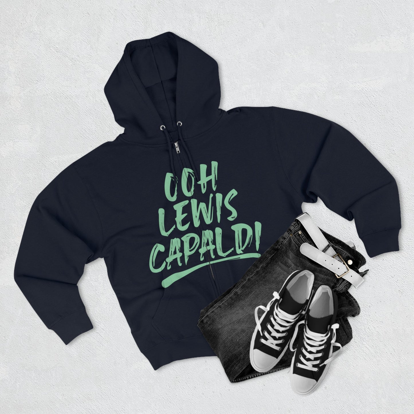 Lewis Capaldi Unisex Zip Hoodie - Ooh Lewis Capaldi