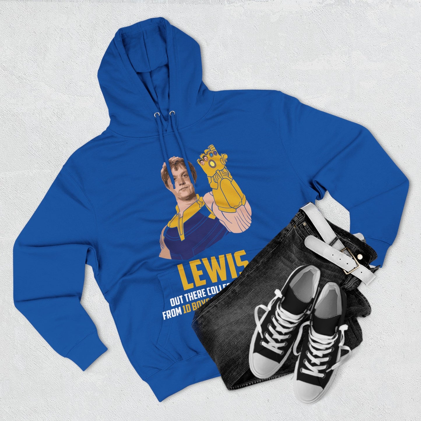 Lewis Capaldi Three-Panel Fleece Hoodie - Lewis out there collecting kisses from 1D boys