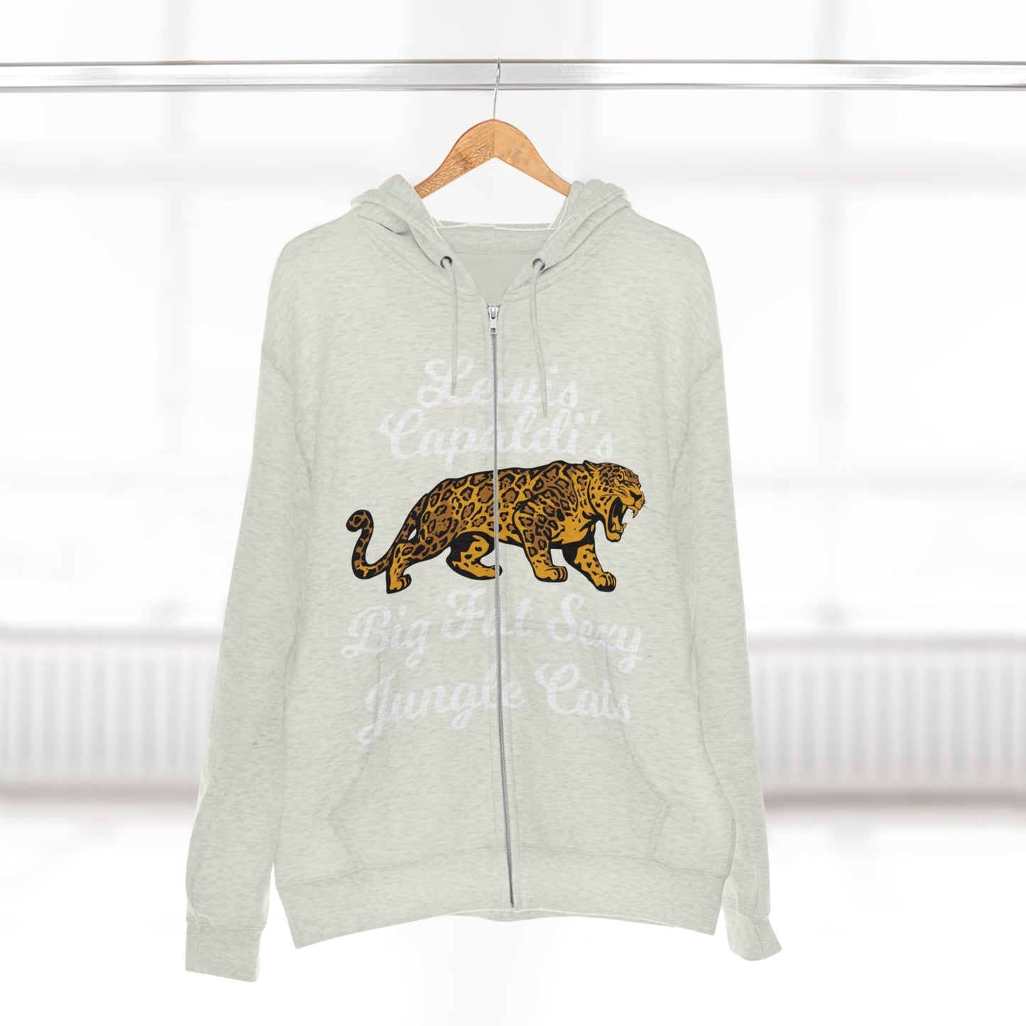 Lewis Capaldi Unisex Zip Hoodie - Big Fat Sexy Jungle Cats