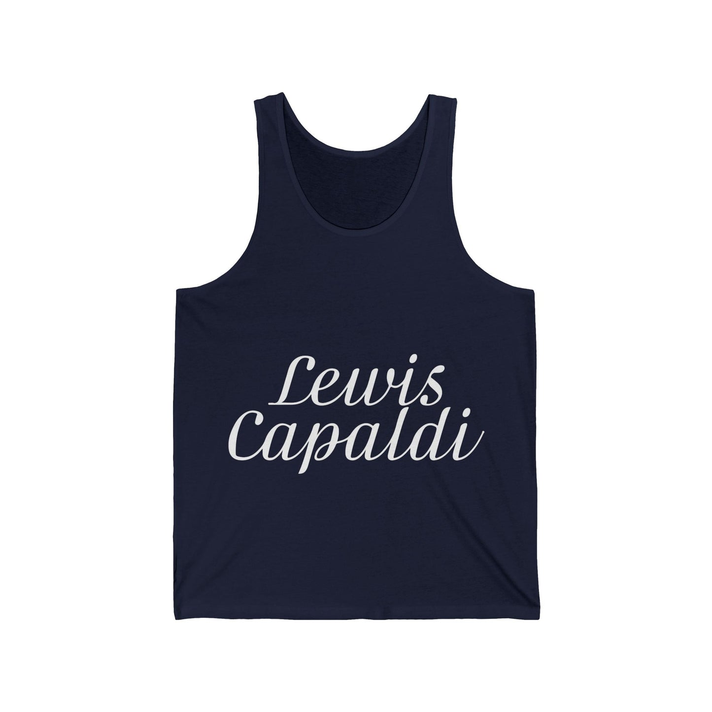 Lewis Capaldi Unisex Jersey Tank Top - Writing