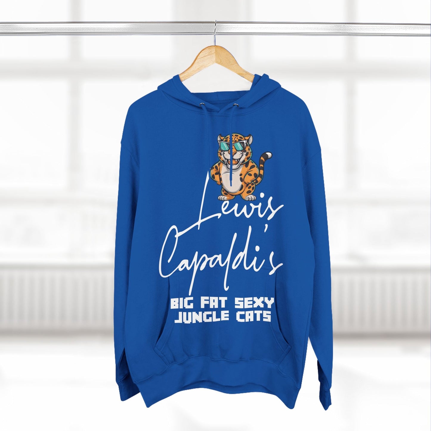 Lewis Capaldi Three-Panel Fleece Hoodie - Big Fat Sexy Jungle Cats - Hoodie