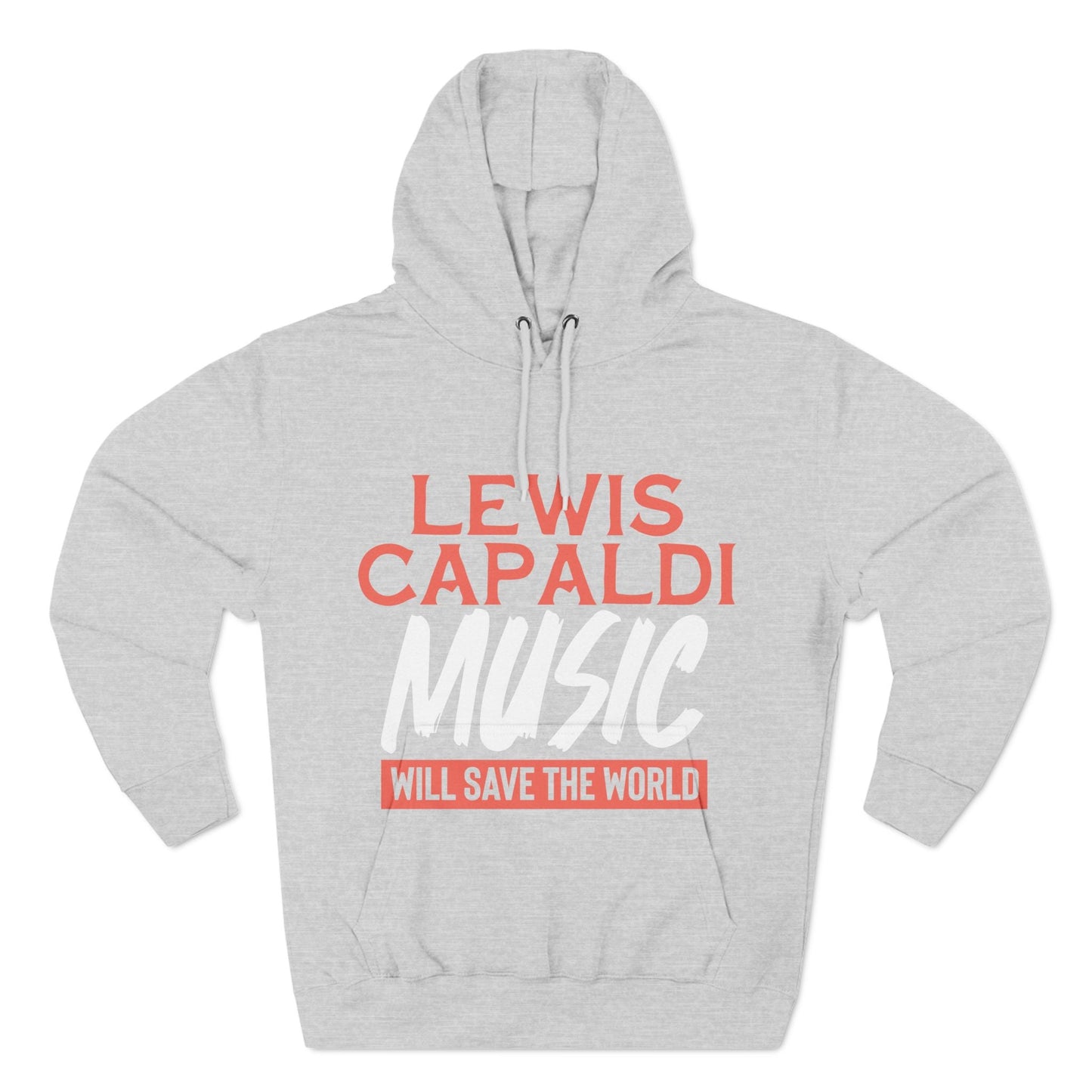 Lewis Capaldi Three-Panel Fleece Hoodie - Lewis Capaldi music will save the world