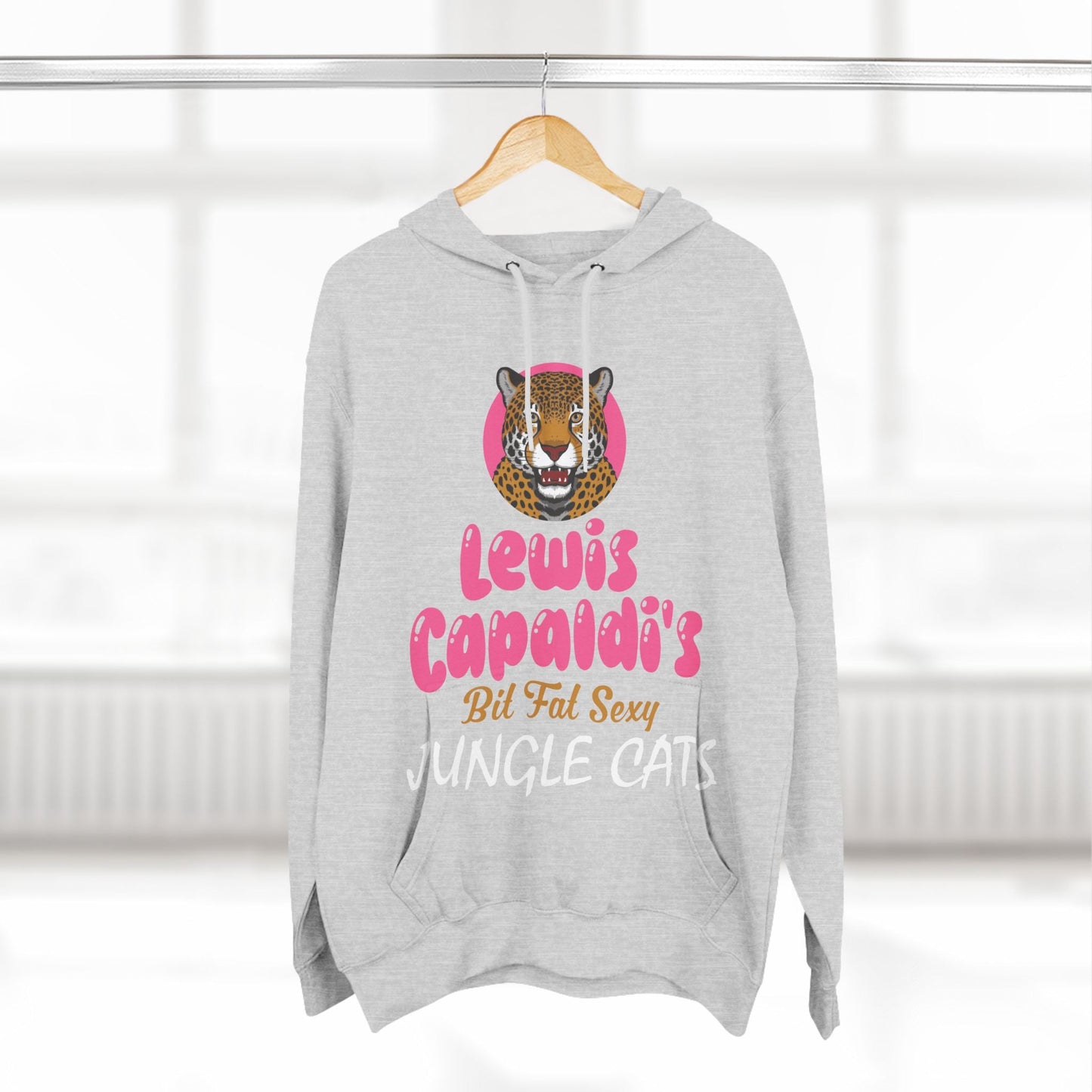 Lewis Capaldi Three-Panel Fleece Hoodie - Big Fat Sexy Jungle Cats - Hoodie