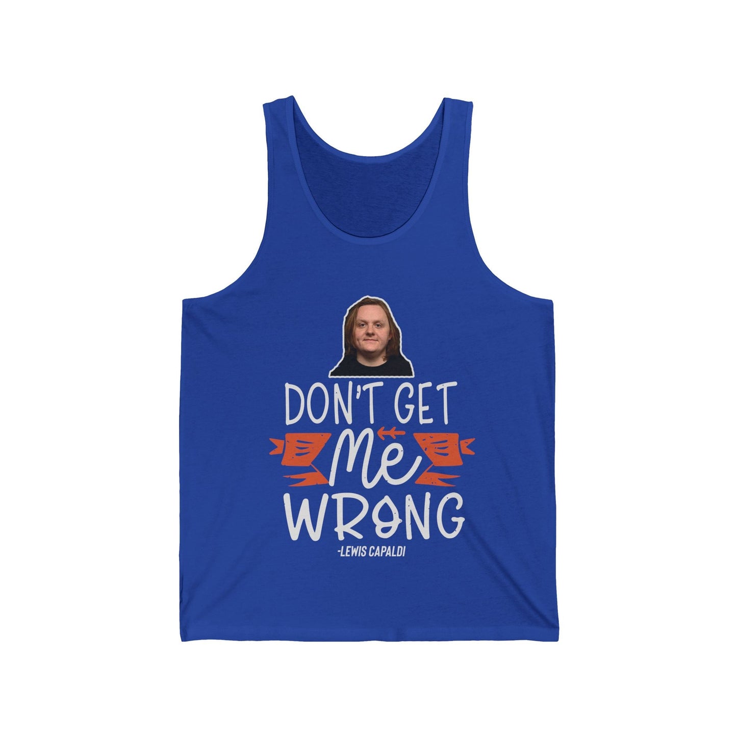 Lewis Capaldi Unisex Jersey Tank Top - Don't get me wrong