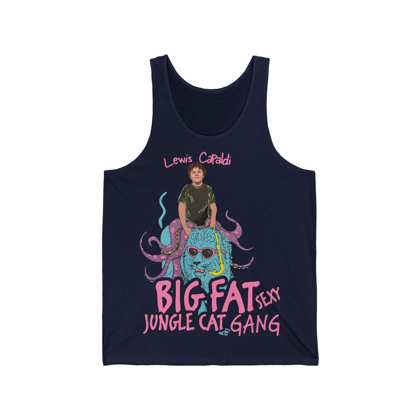 Lewis Capaldi Unisex Jersey Tank Top - Big Fat Sexy jungle cats