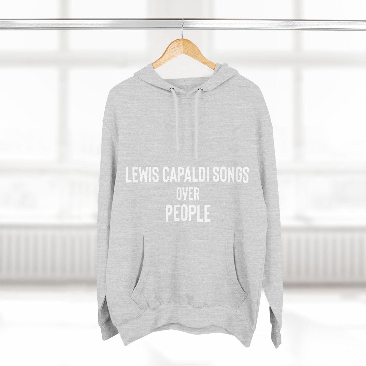 Lewis Capaldi Three-Panel Fleece Hoodie - Lewis Capaldi songs over people