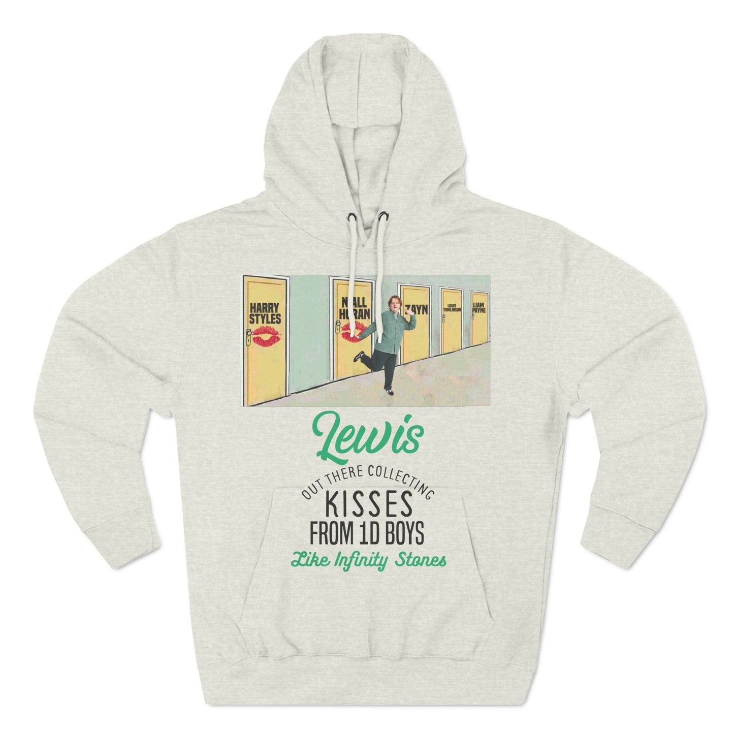 Lewis Capaldi Three-Panel Fleece Hoodie - Lewis out there collecting kisses from 1D boys