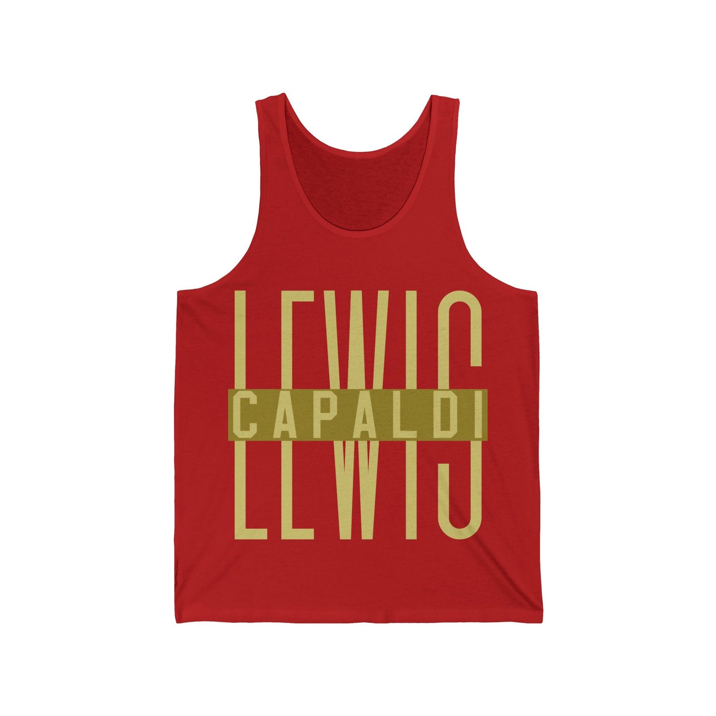 Lewis Capaldi Unisex Jersey Tank Top - Writing