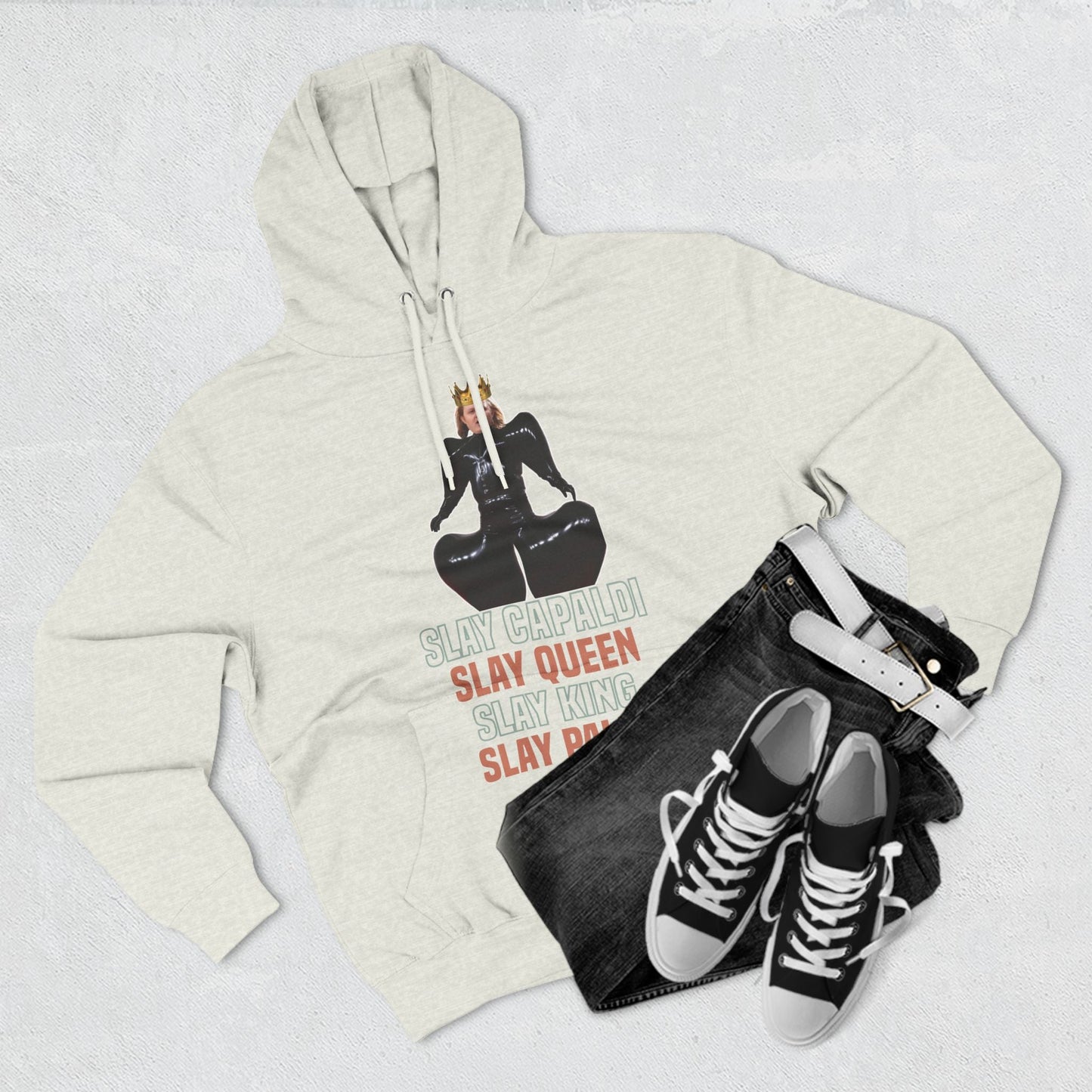 Lewis Capaldi Three-Panel Fleece Hoodie - Slay Capaldi