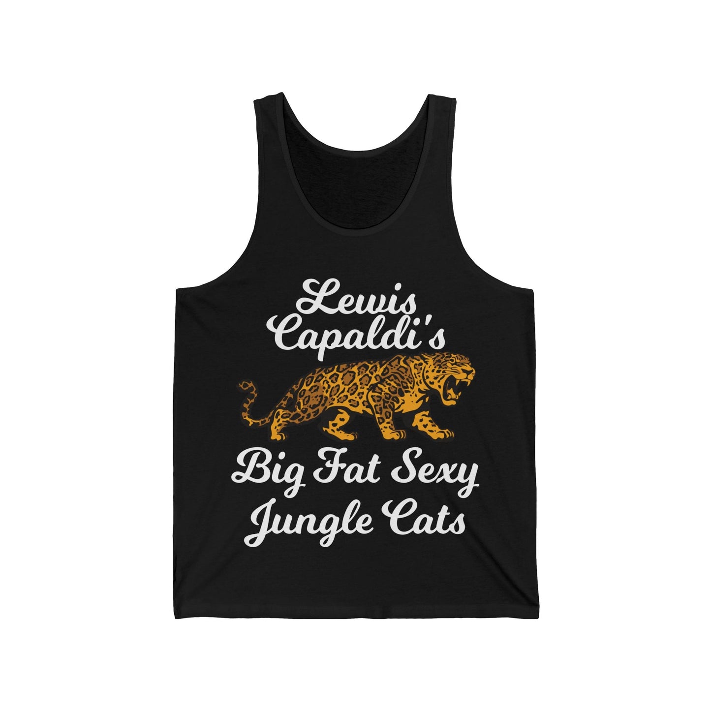 Lewis Capaldi Unisex Jersey Tank Top - Big Fat Sexy jungle cats