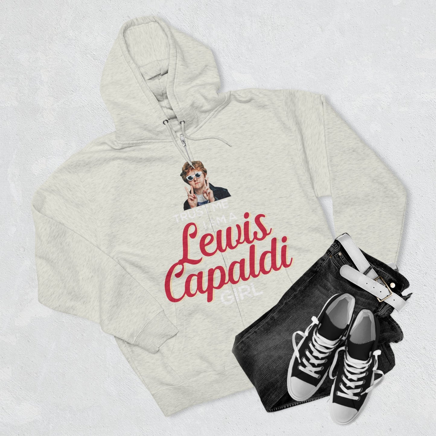 Lewis Capaldi Unisex Zip Hoodie - Trust me I am a Lewis Capaldi Girl