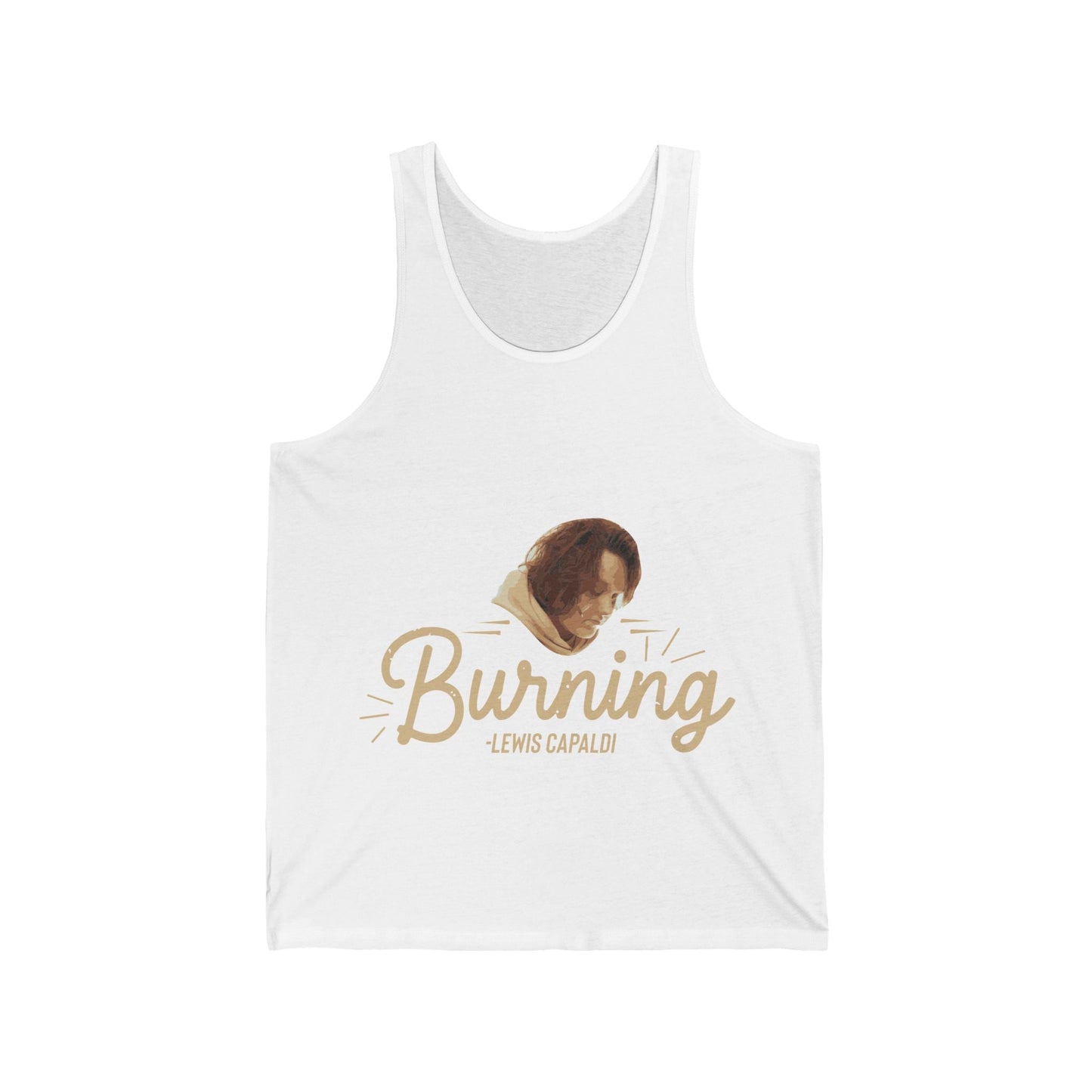 Lewis Capaldi Unisex Jersey Tank Top - Burning