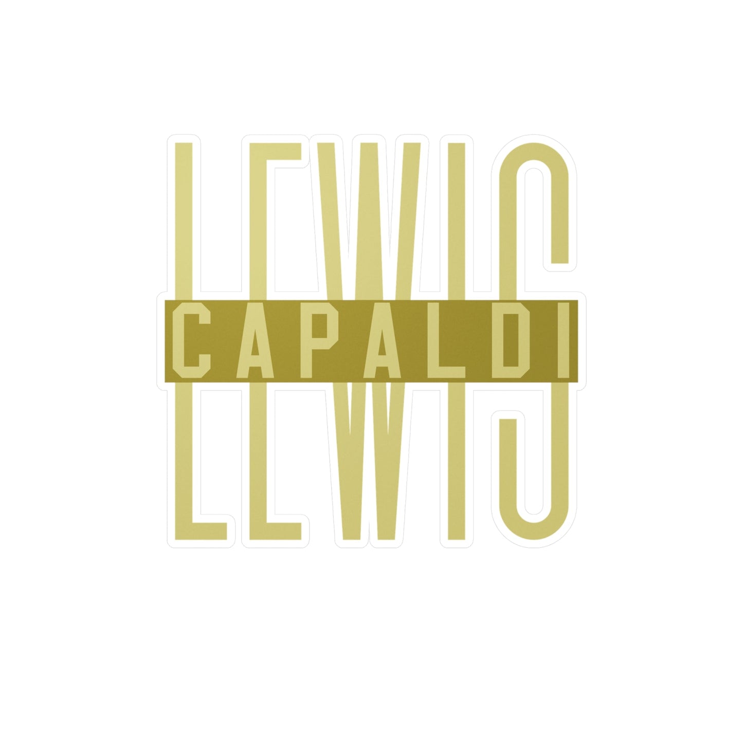 Lewis Capaldi Kiss-Cut Vinyl Stickers - Writing