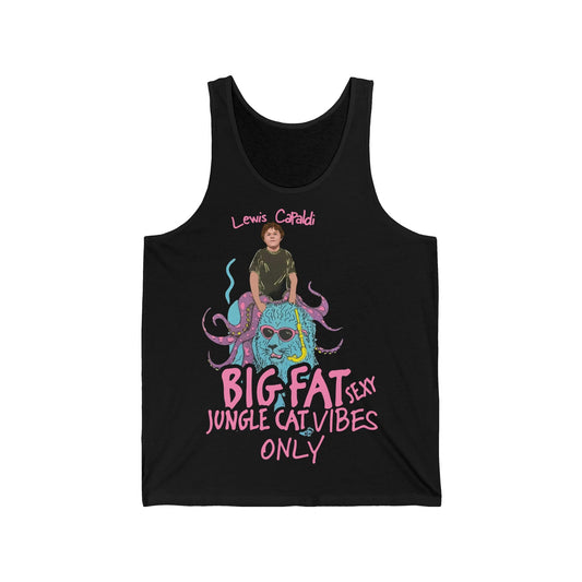 Lewis Capaldi Unisex Jersey Tank Top - Big Fat Sexy jungle cats