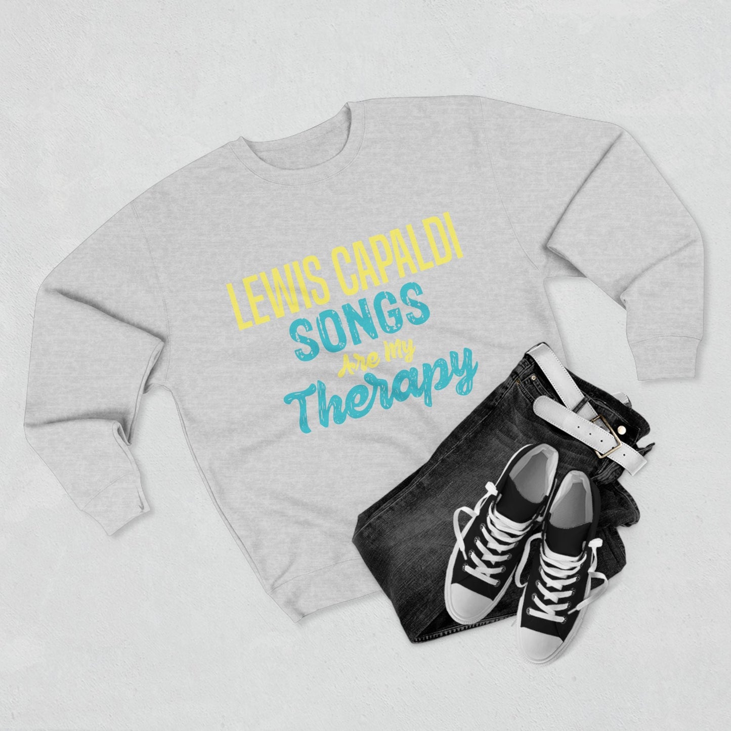 Lewis Capaldi Unisex Crewneck Sweatshirt - Lewis Capaldi songs are my therapy