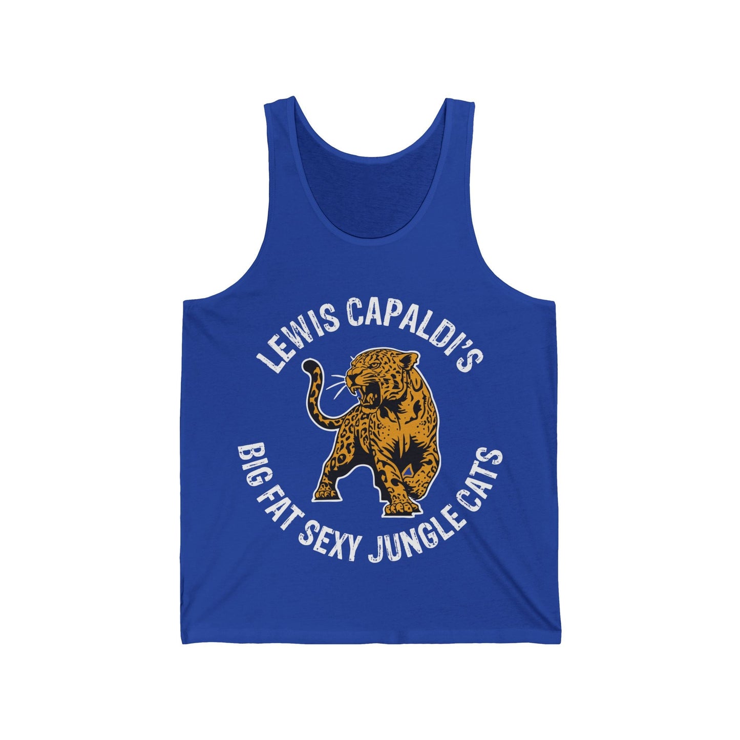 Lewis Capaldi Unisex Jersey Tank Top - Big Fat Sexy jungle cats