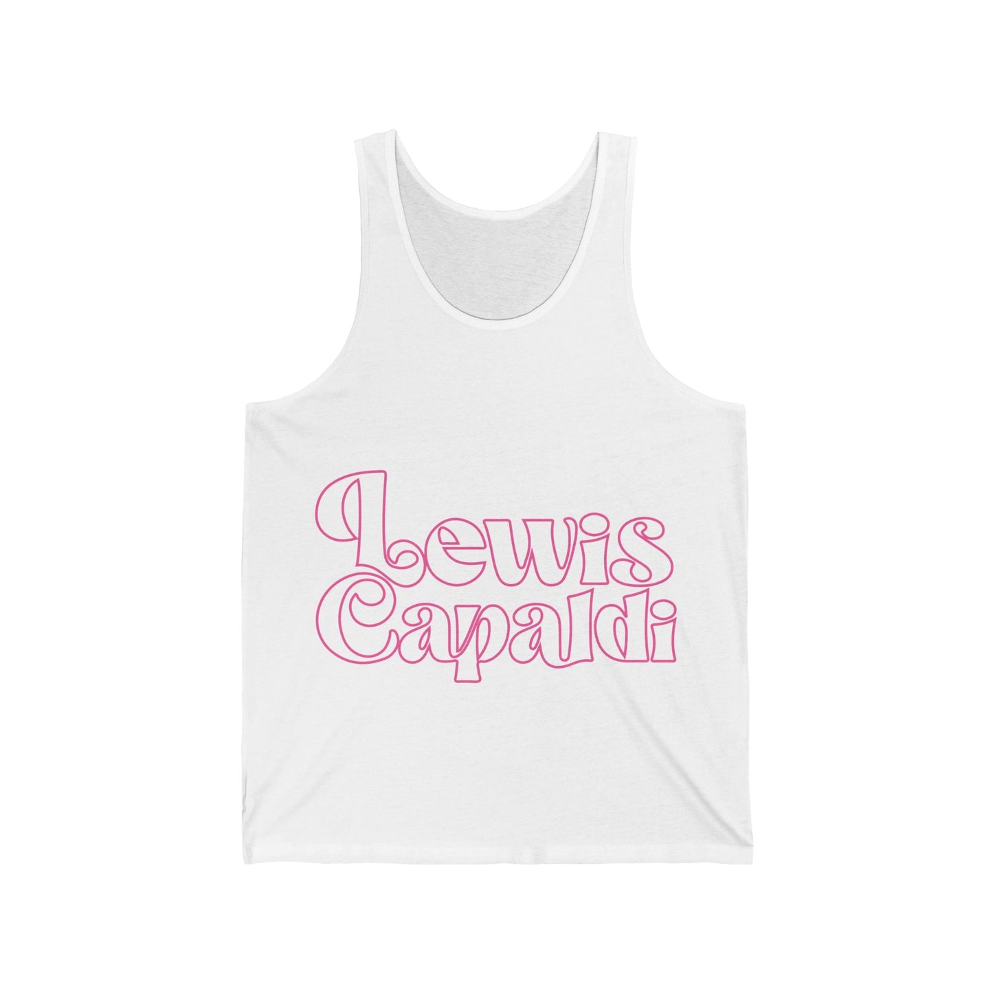 Lewis Capaldi Unisex Jersey Tank Top - Writing