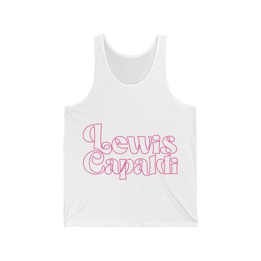 Lewis Capaldi Unisex Jersey Tank Top - Writing