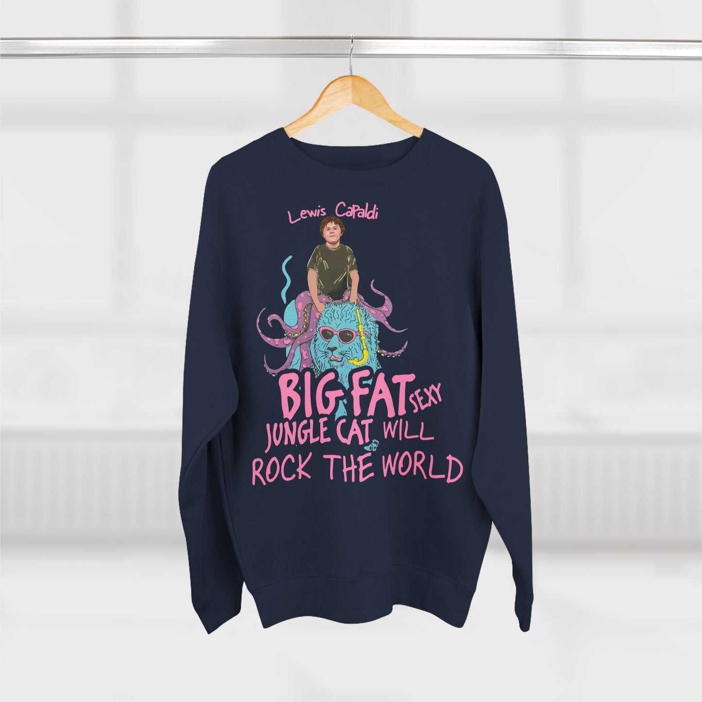 Lewis Capaldi Unisex Crewneck Sweatshirt - Big Fat Sexy Jungle Cats