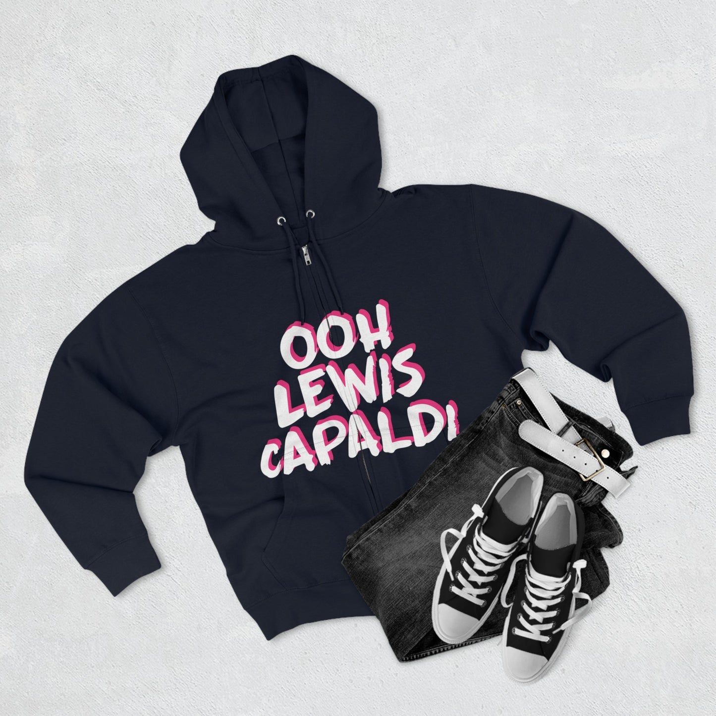 Lewis Capaldi Unisex Zip Hoodie - Ooh Lewis Capaldi