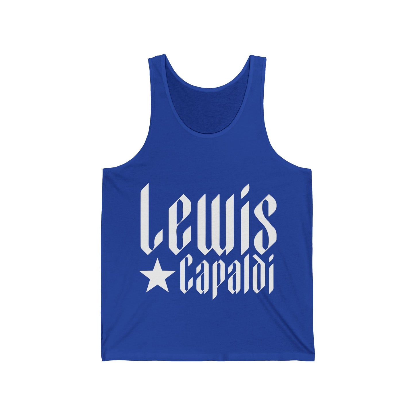 Lewis Capaldi Unisex Jersey Tank Top - Writing