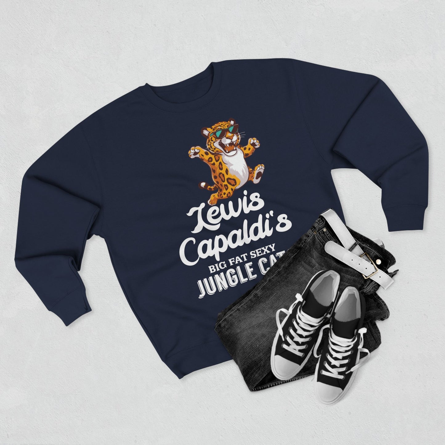 Lewis Capaldi Unisex Crewneck Sweatshirt - Big Fat Sexy Jungle Cats