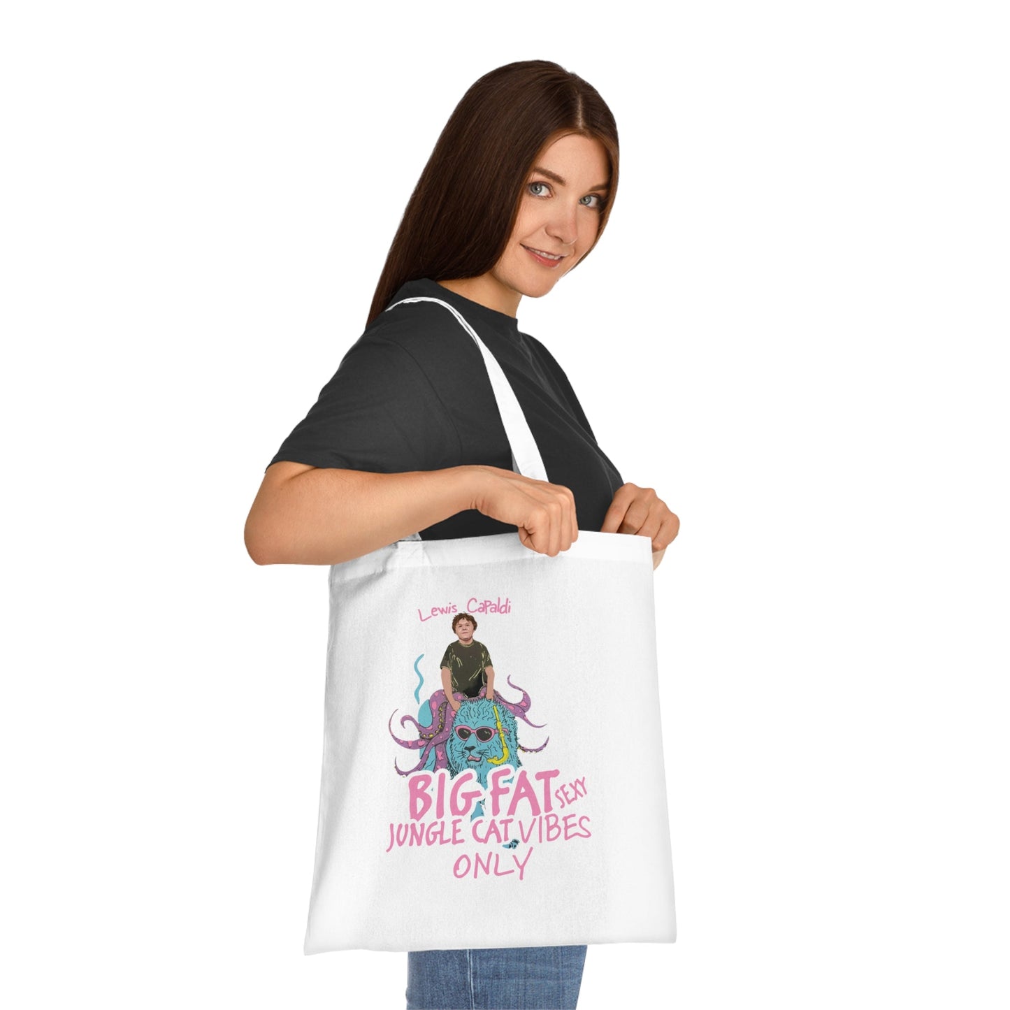 Lewis Capaldi Cotton Tote Bag - Big Fat Sexy Jungle Cats